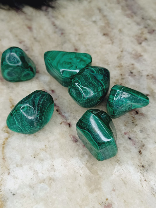 Malachite/ Tumbled Natural Malachite Stone