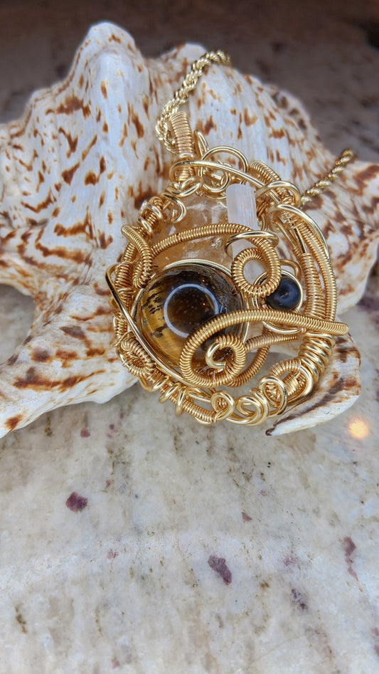 Greater Balance- Tiger Eye, Black Obsidian, Citrine