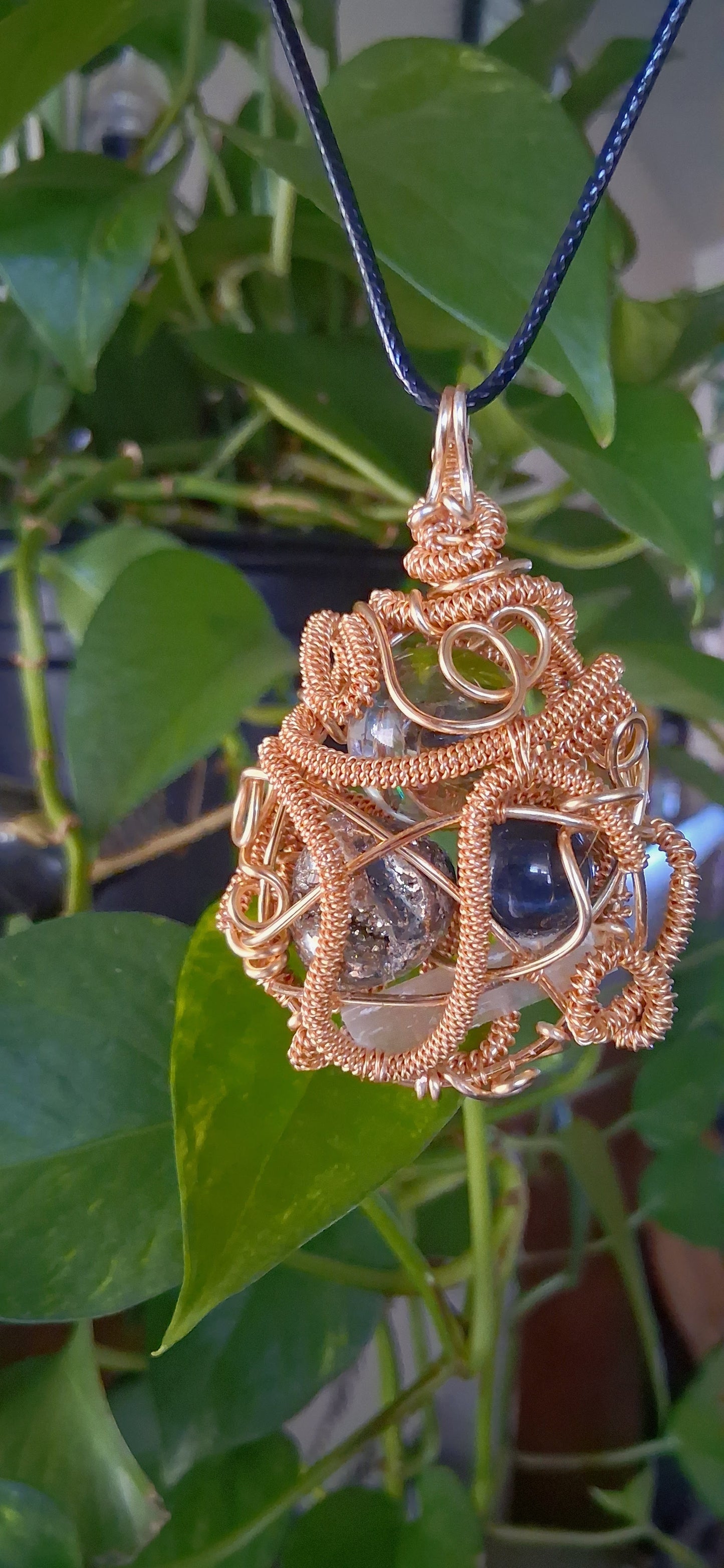 Sanctuary Within-Pyrite, Blue Tiger's Eye, Clear Quartz,Selenite