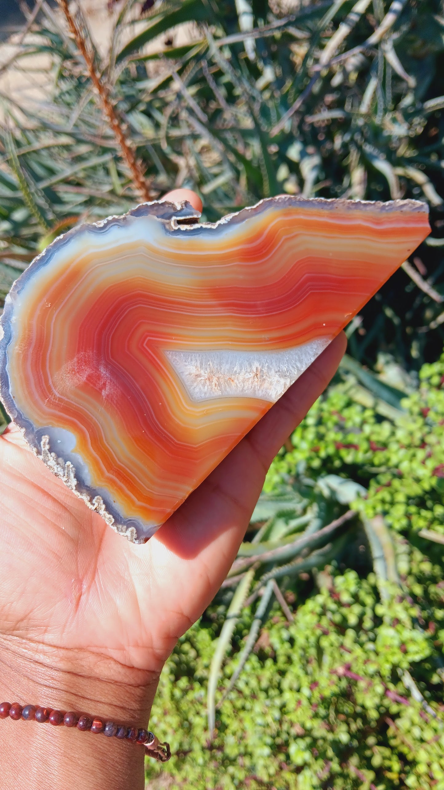 Natural Carnelian with Quartz Geode