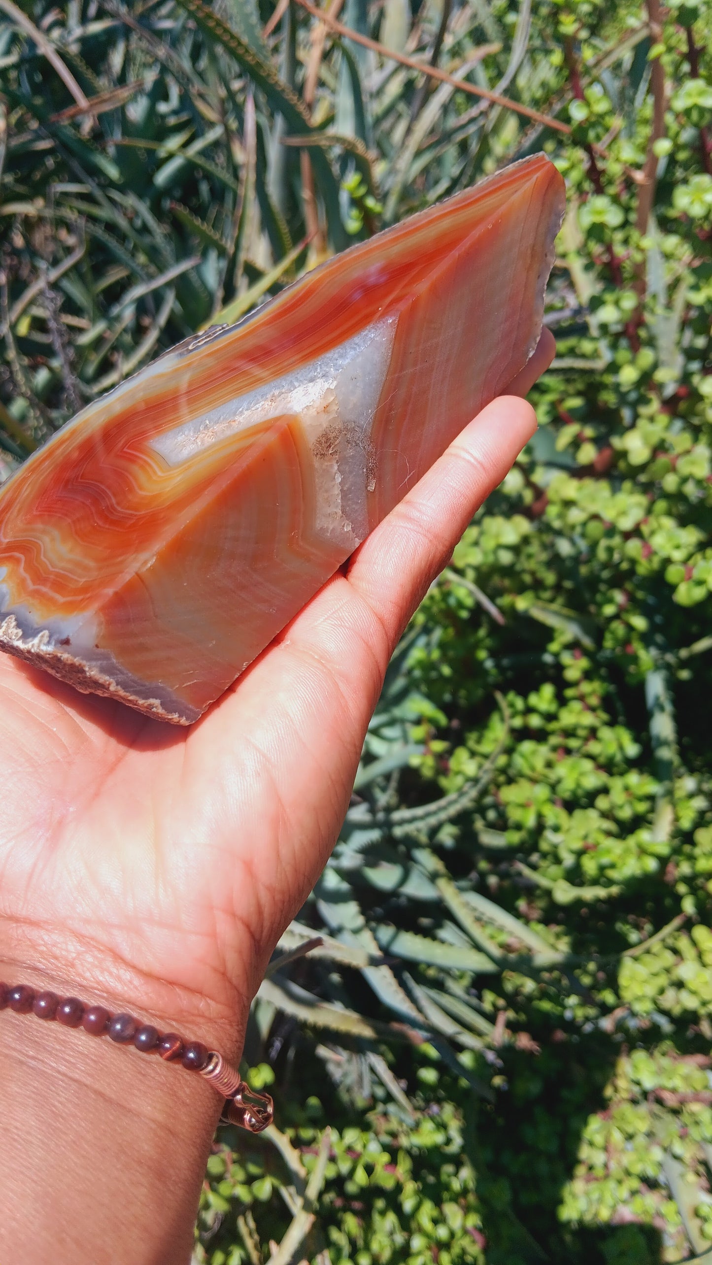 Natural Carnelian with Quartz Geode