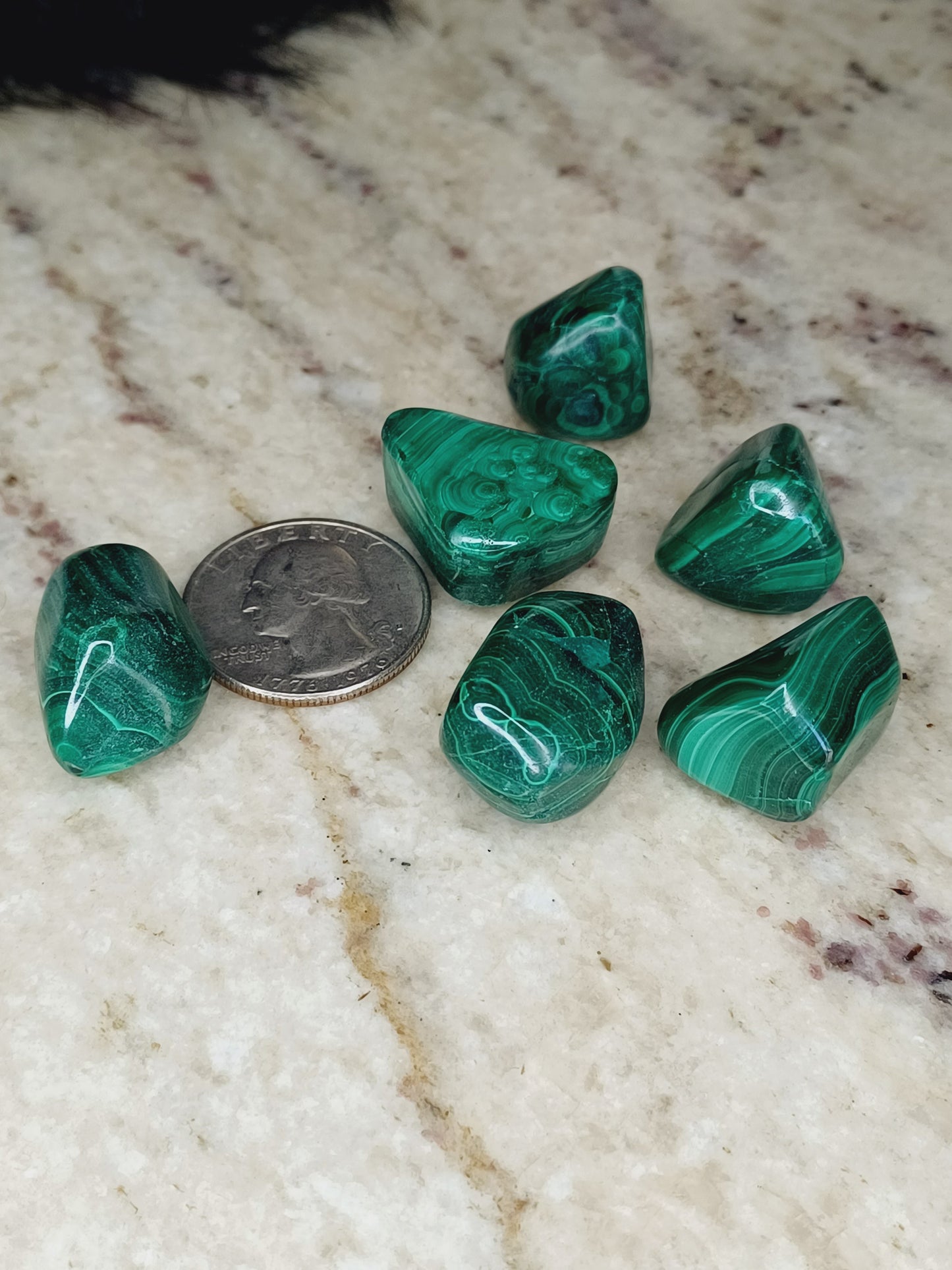 Malachite/ Tumbled Natural Malachite Stone