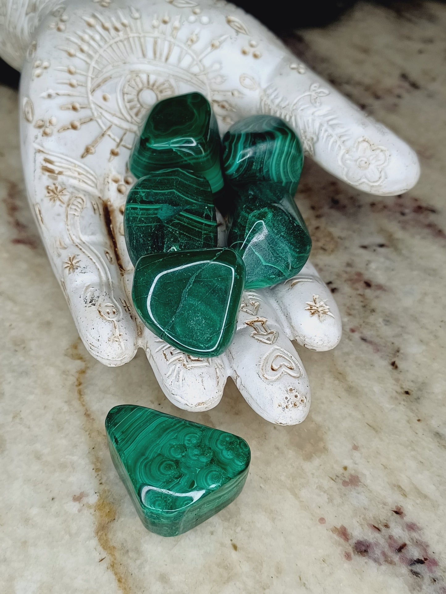 Malachite/ Tumbled Natural Malachite Stone
