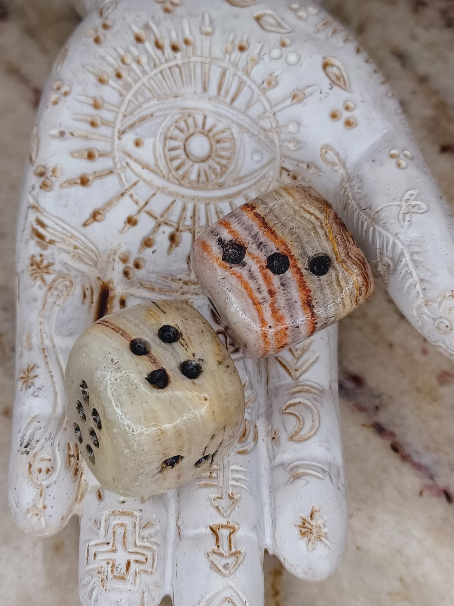 Onyx Dice/ Green Onyx Crystal Dice