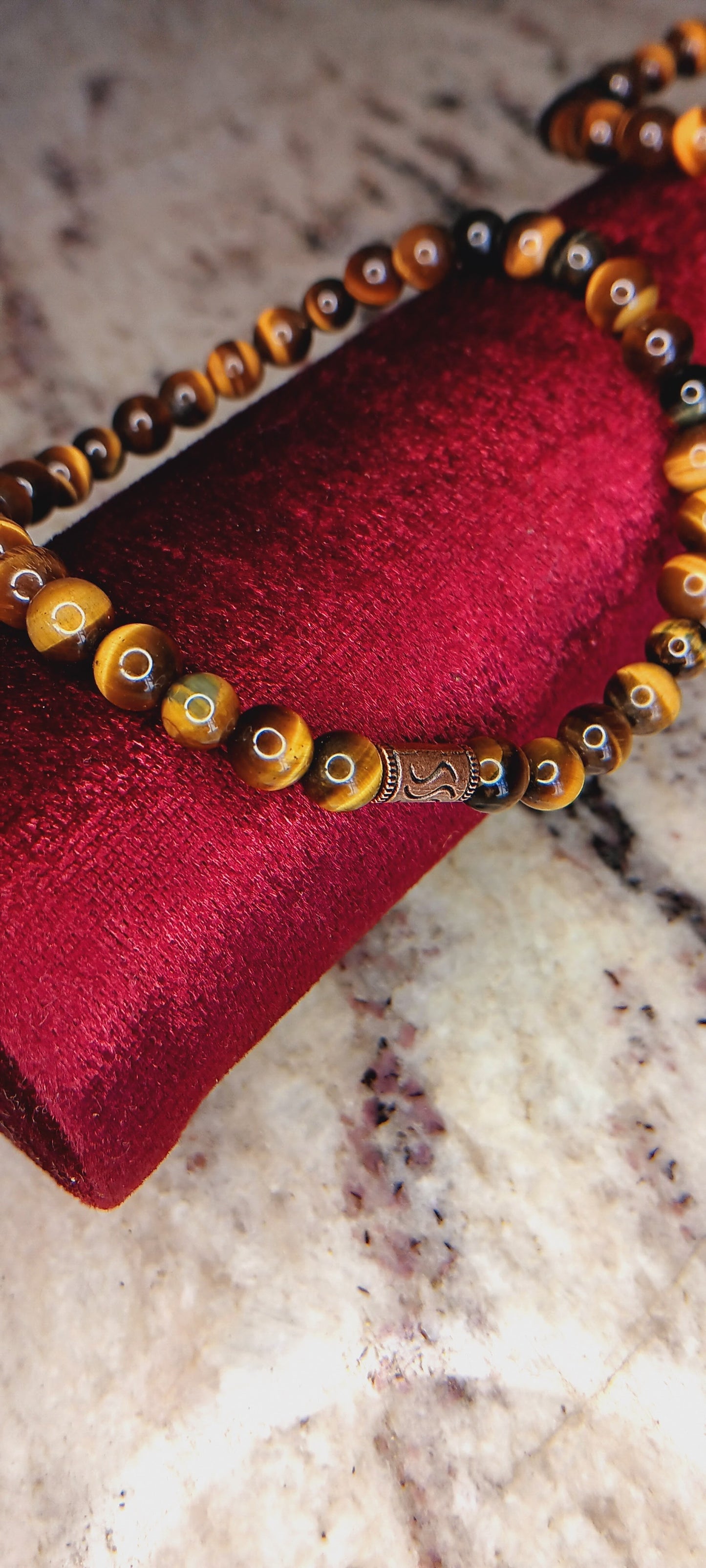 Golden Tiger's Eye Beaded Bracelet | Handcrafted with Intention & a Copper Talisman