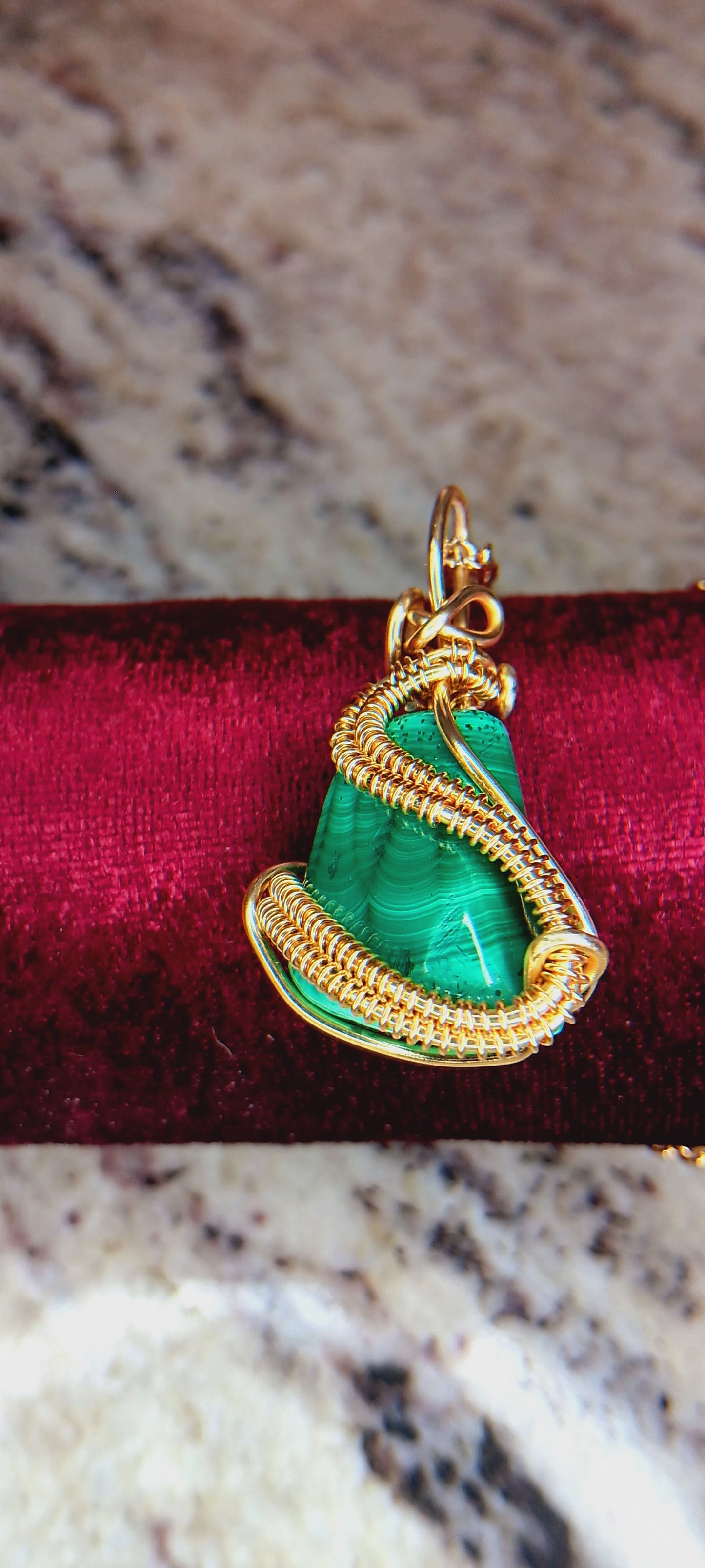 The Transformation Stone: Malachite Pendant Necklace