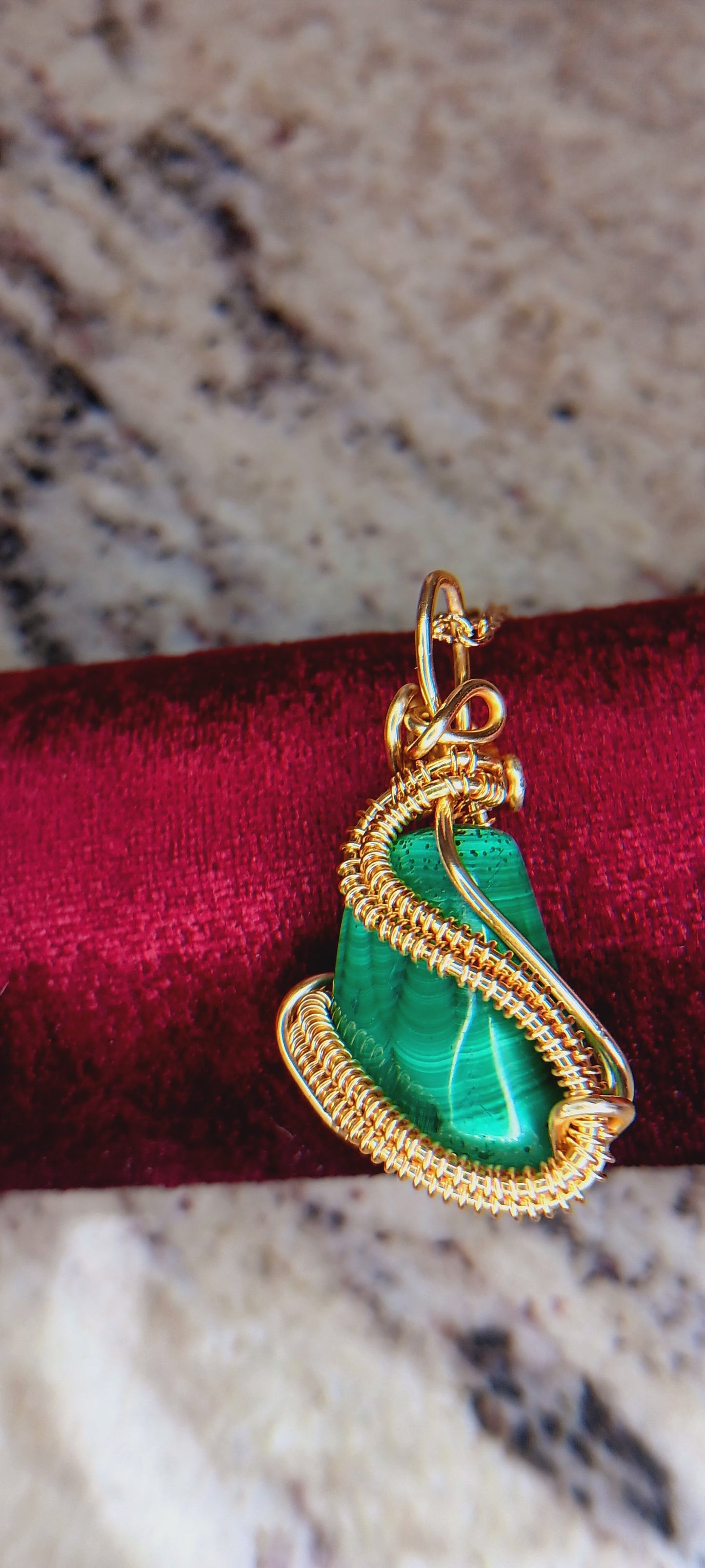 The Transformation Stone: Malachite Pendant Necklace