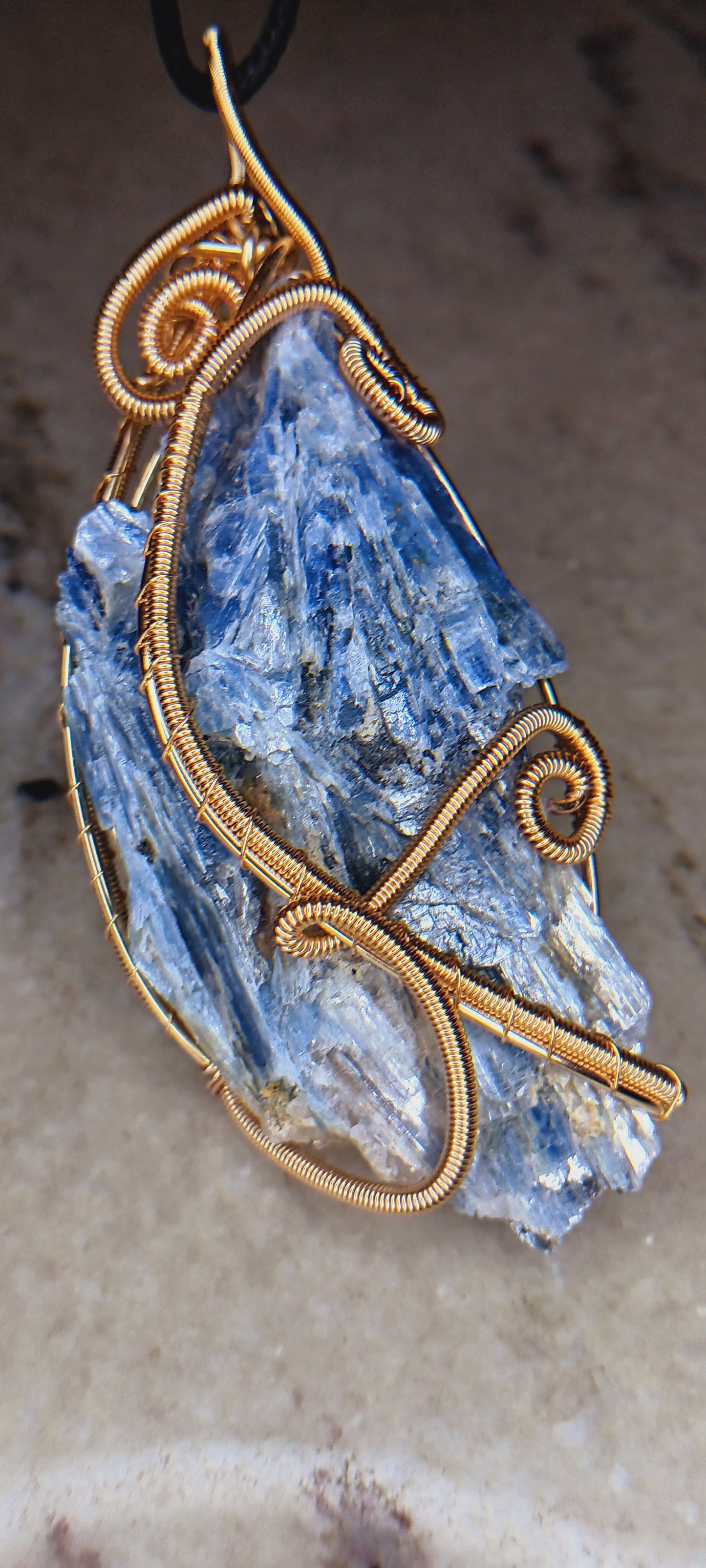 Raw Blue Kyanite Crystal Pendant