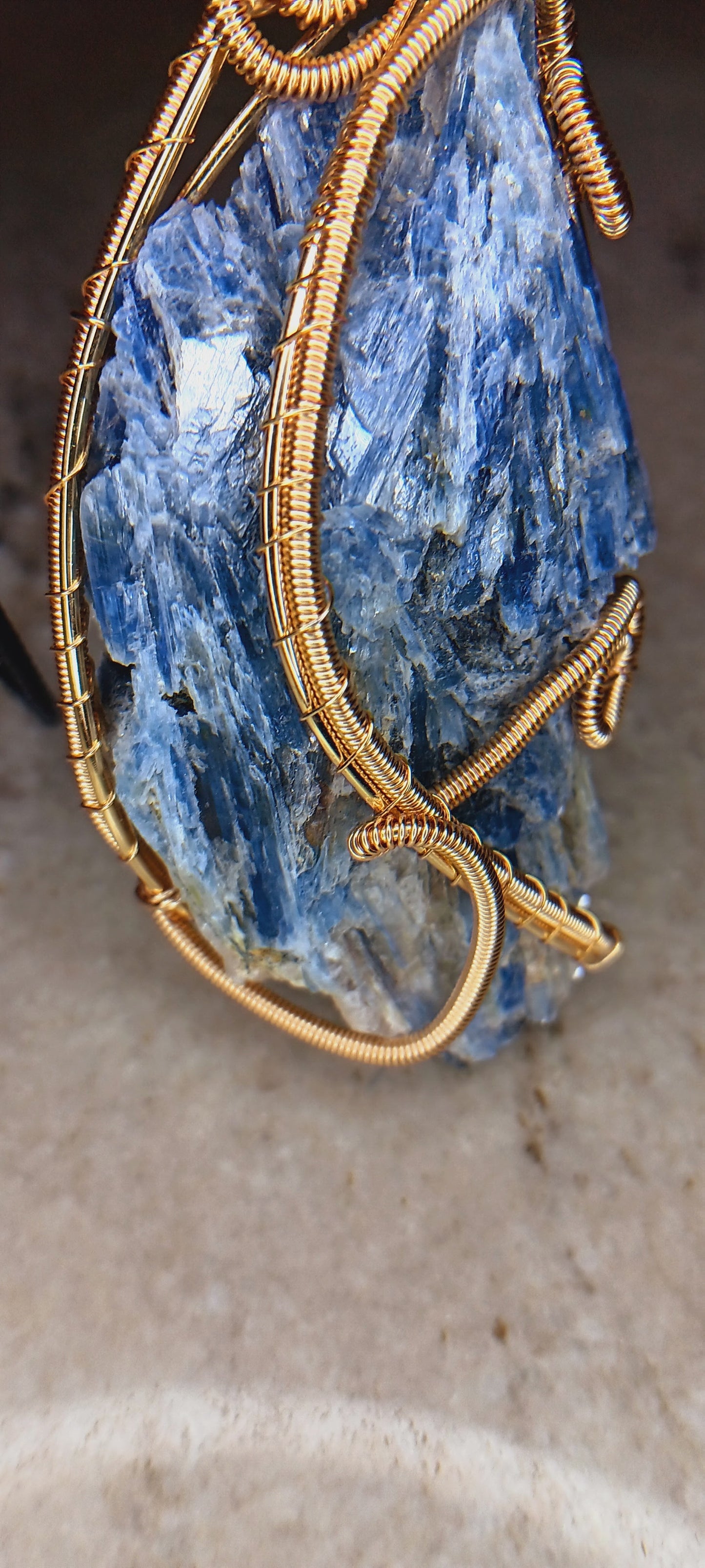 Raw Blue Kyanite Crystal Pendant