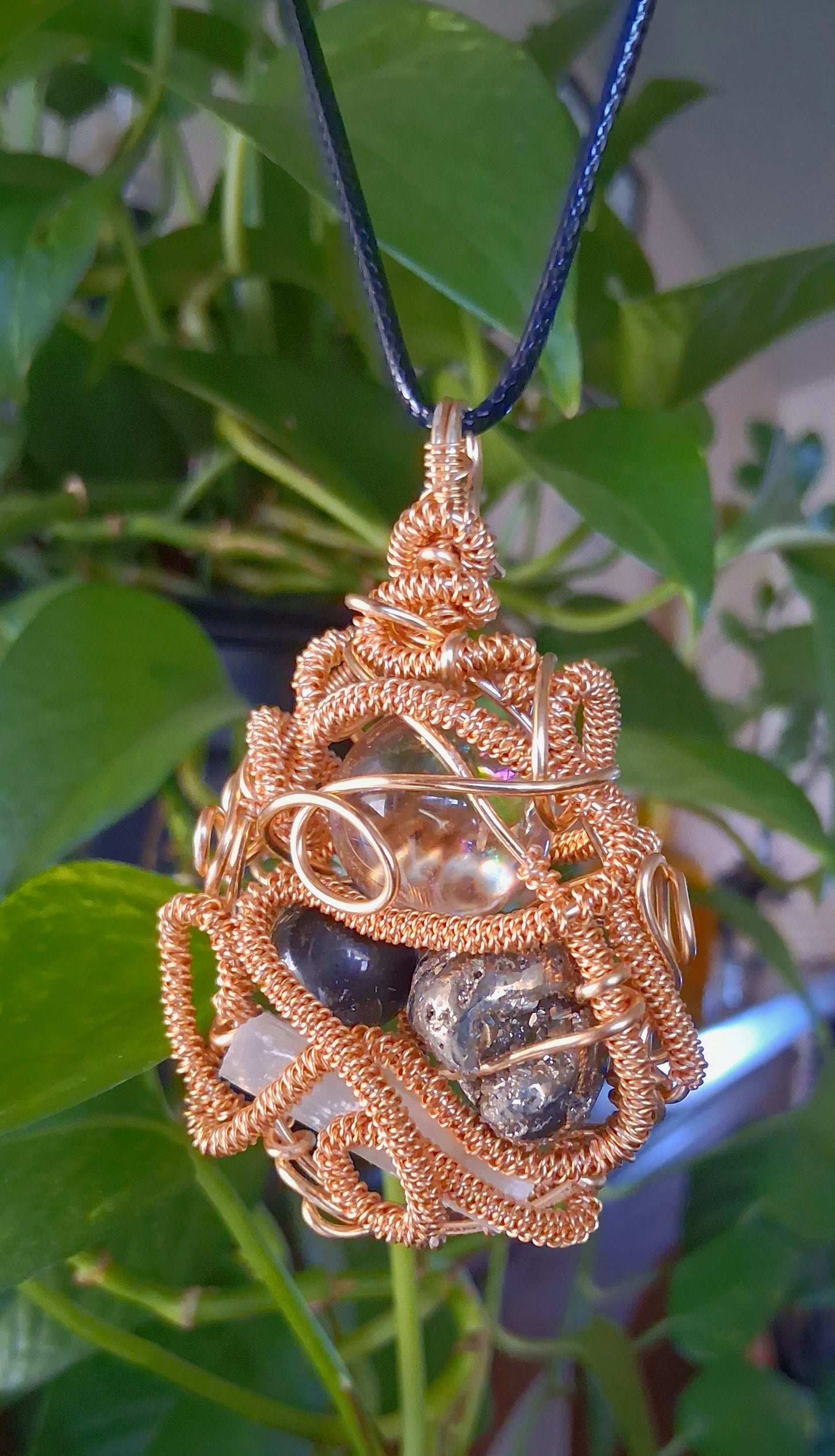 Sanctuary Within-Pyrite, Blue Tiger's Eye, Clear Quartz,Selenite