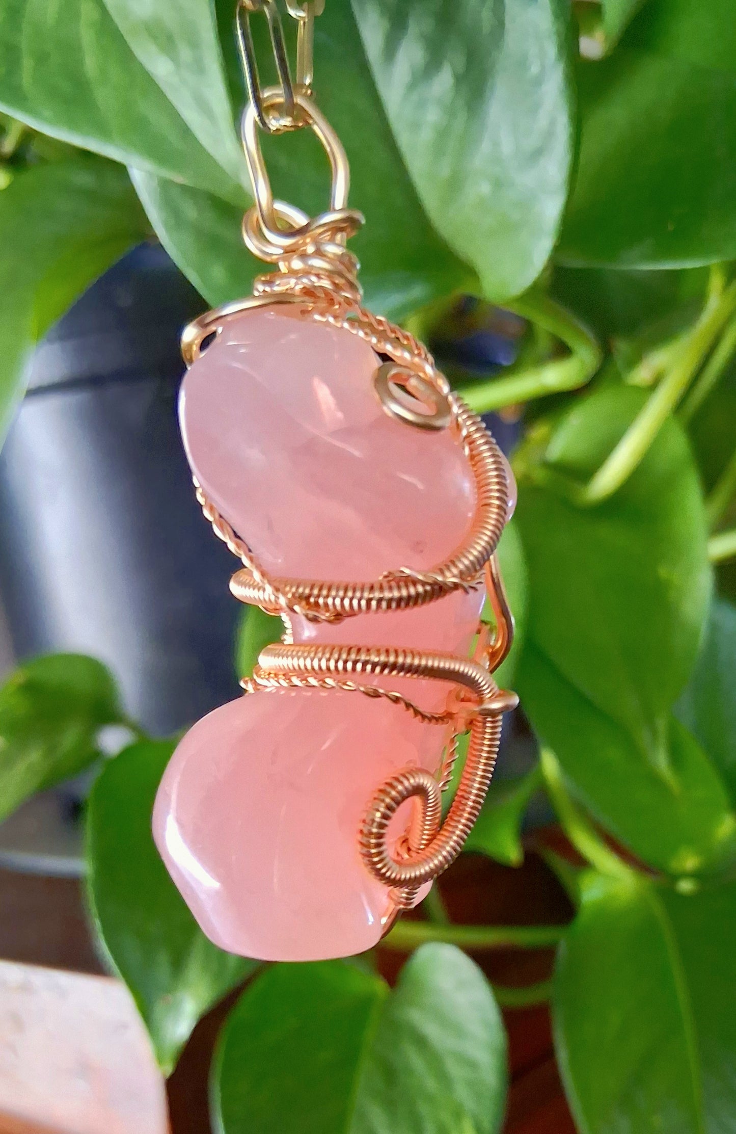 "Embodied Truth " Rose Quartz Torso Pendant
