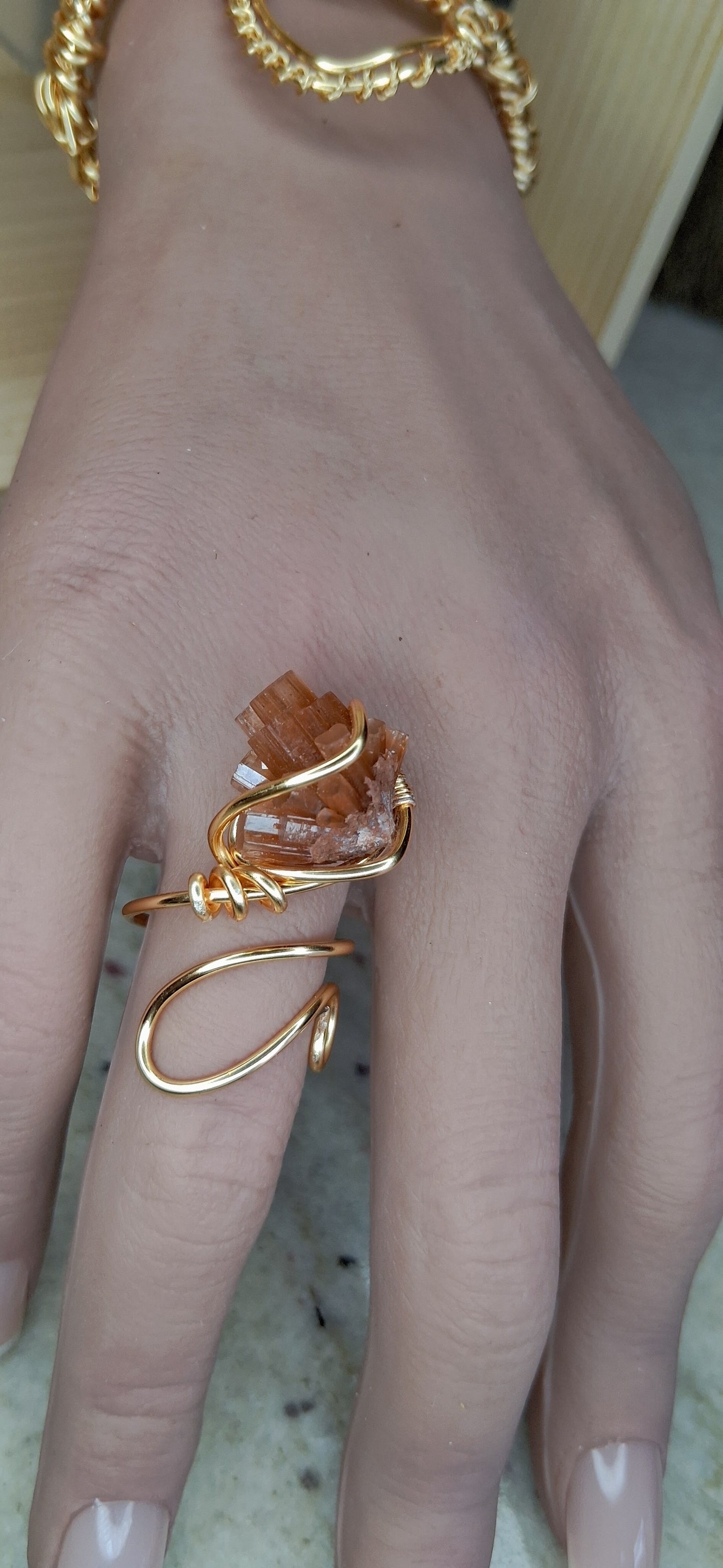 Aragonite Bracelet &amp; Ring Set