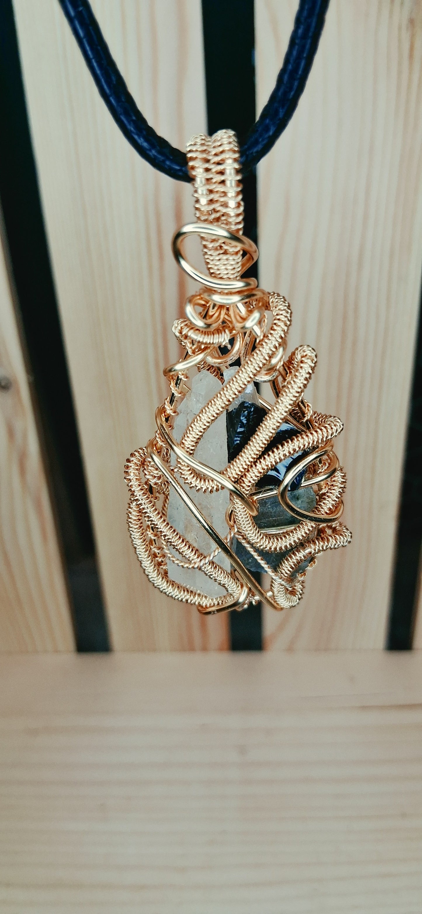 Intuition & Protection — Handmade Labradorite Crystal Pendant