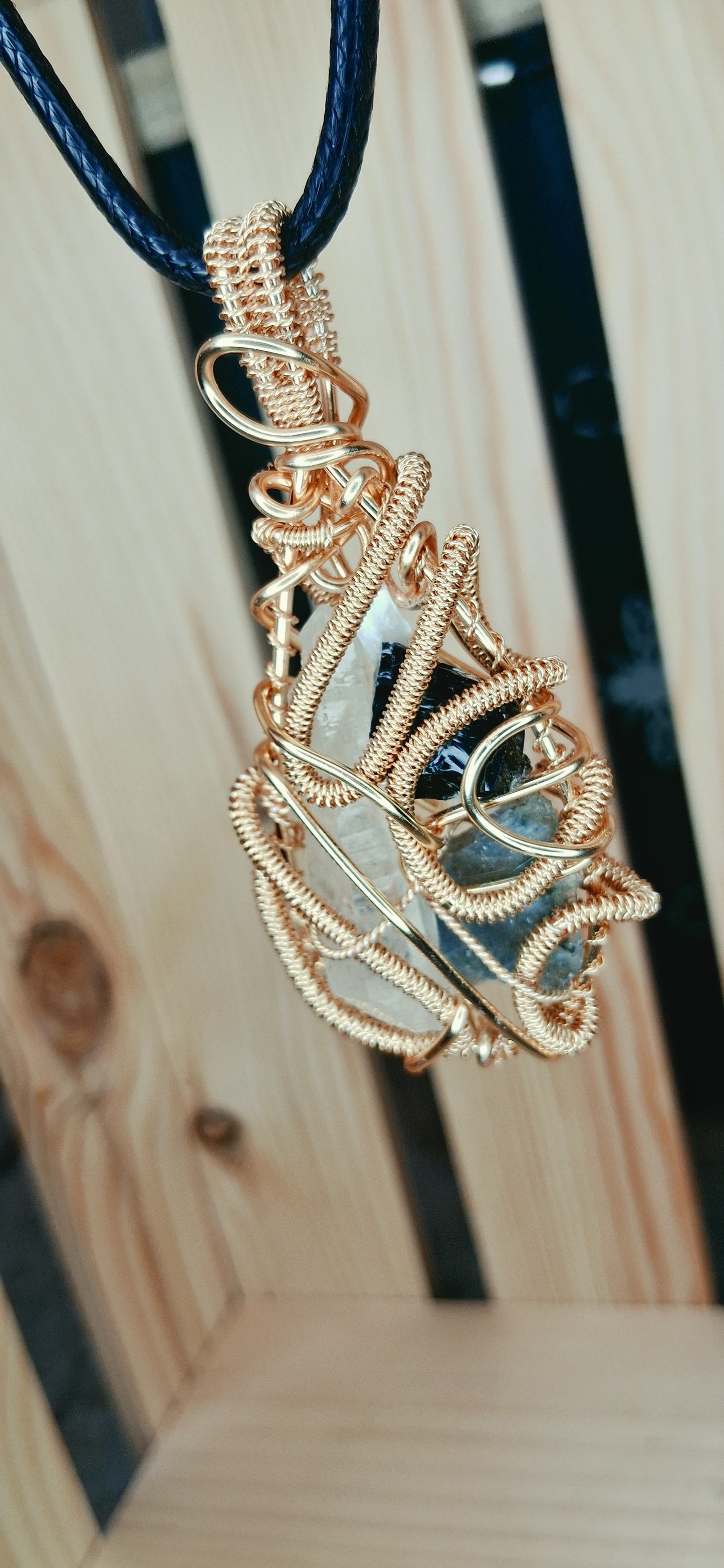 Intuition & Protection — Handmade Labradorite Crystal Pendant