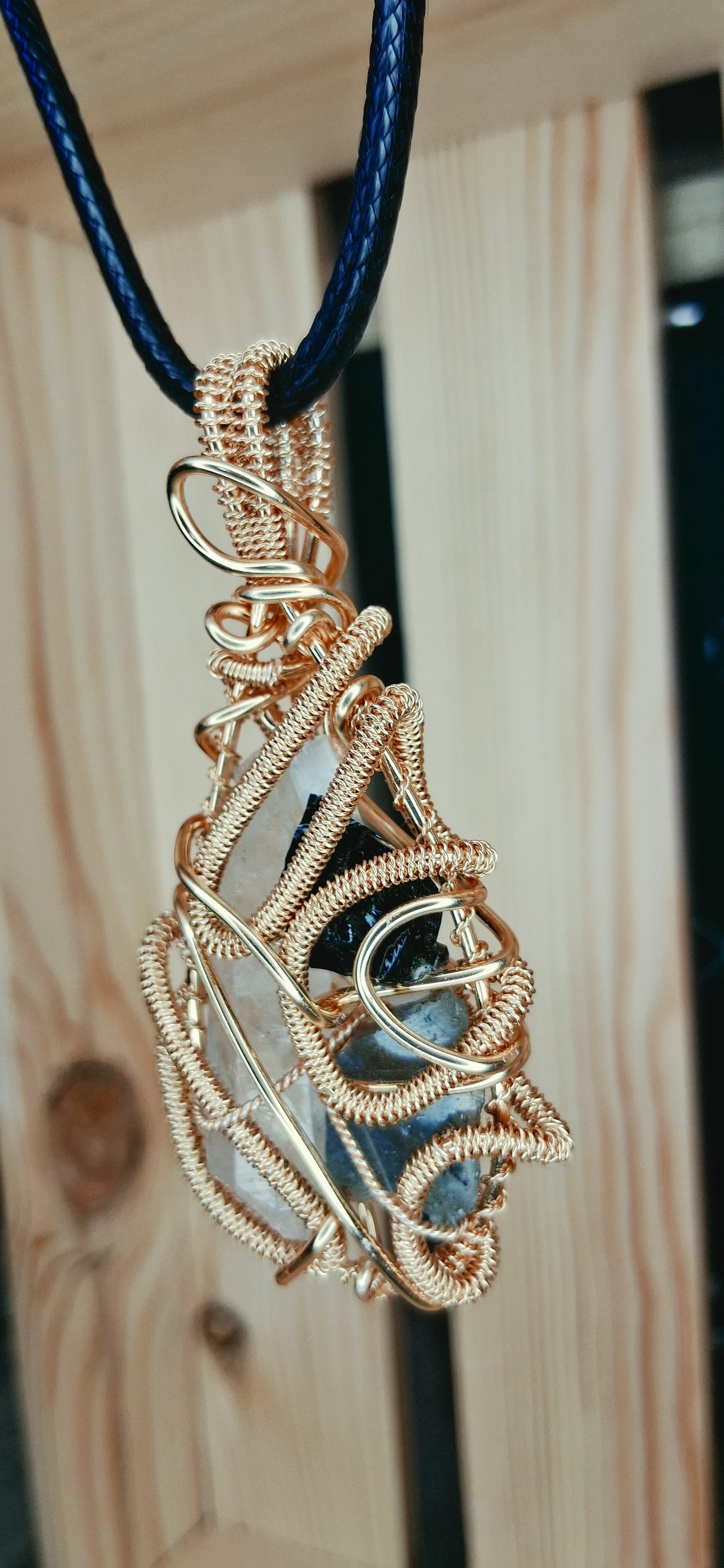 Intuition & Protection — Handmade Labradorite Crystal Pendant