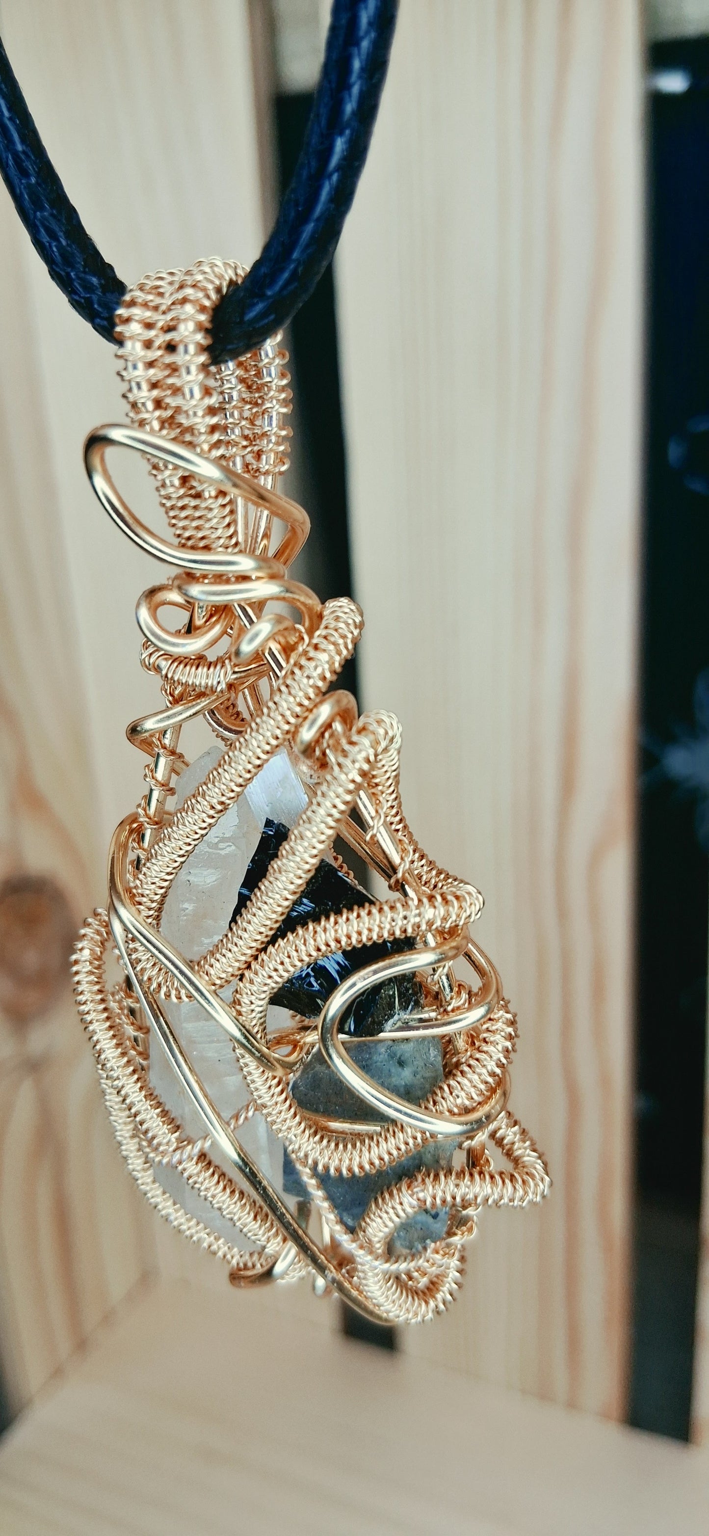 Intuition & Protection — Handmade Labradorite Crystal Pendant