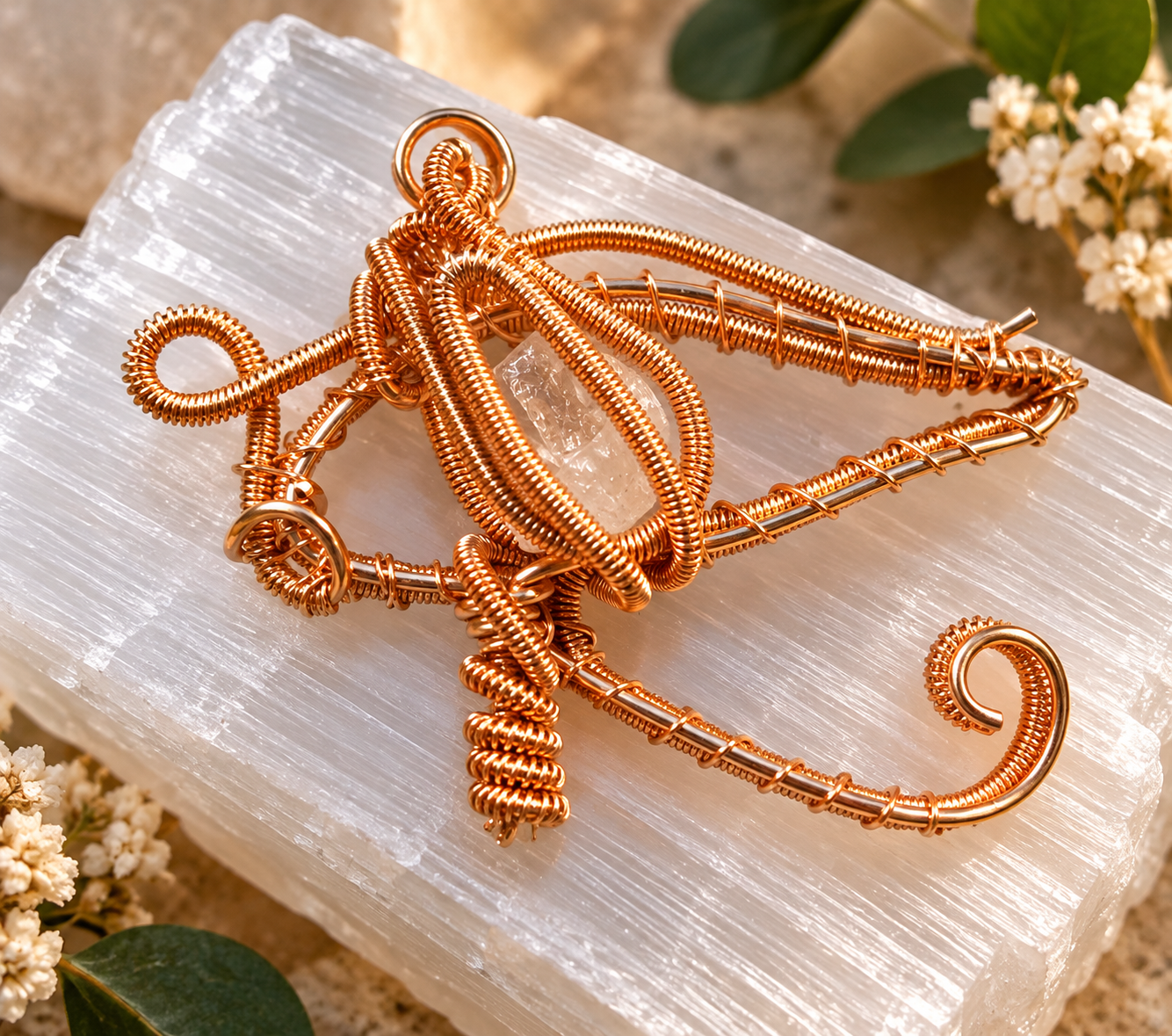 Reversible Eye of Ra & Eye of Horus Crystal Pendant | Nurture Lyfe