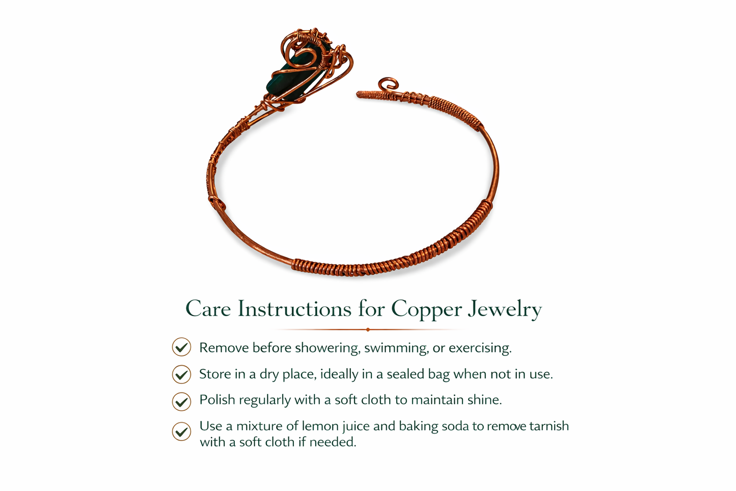 Copperleaf Embrace-Nephrite Jade Copper Wire Wrapped Necklace